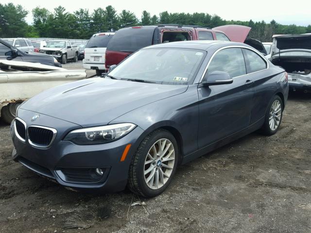 WBA1F5C57EVV98909 - 2014 BMW 228 I GRAY photo 2