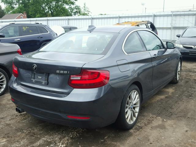 WBA1F5C57EVV98909 - 2014 BMW 228 I GRAY photo 4