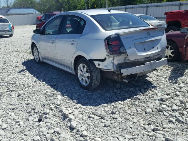 3N1AB6AP2CL754864 - 2012 NISSAN SENTRA 2.0 SILVER photo 3