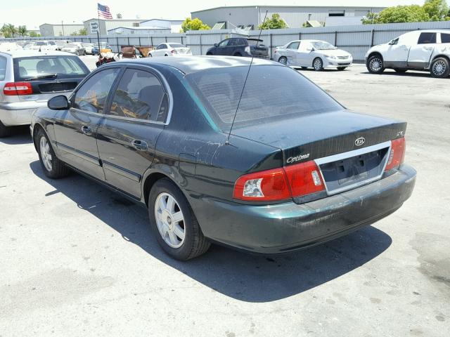 KNAGD128435226753 - 2003 KIA OPTIMA GREEN photo 3