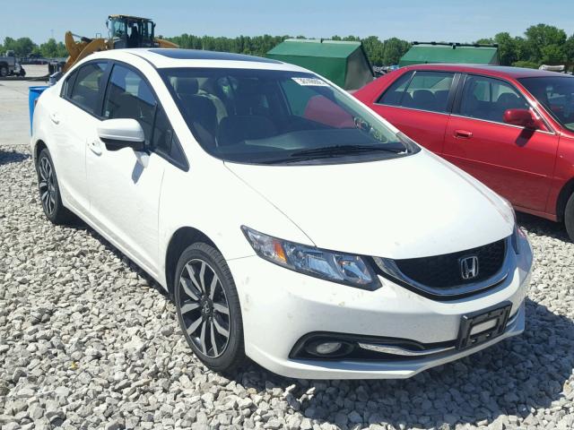 19XFB2F92FE031546 - 2015 HONDA CIVIC EXL WHITE photo 1