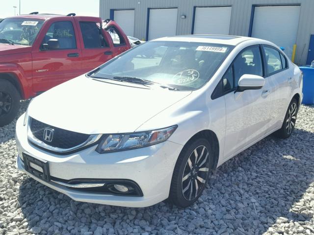 19XFB2F92FE031546 - 2015 HONDA CIVIC EXL WHITE photo 2