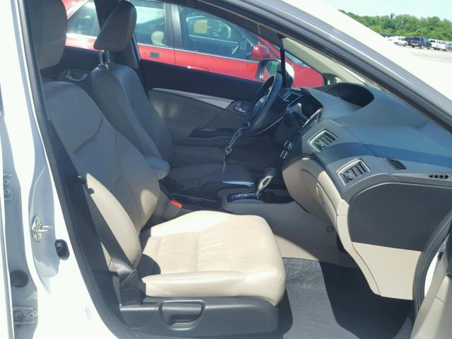 19XFB2F92FE031546 - 2015 HONDA CIVIC EXL WHITE photo 5