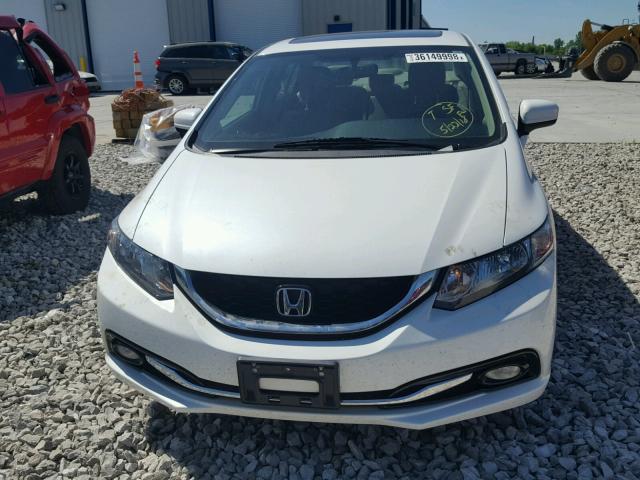19XFB2F92FE031546 - 2015 HONDA CIVIC EXL WHITE photo 9