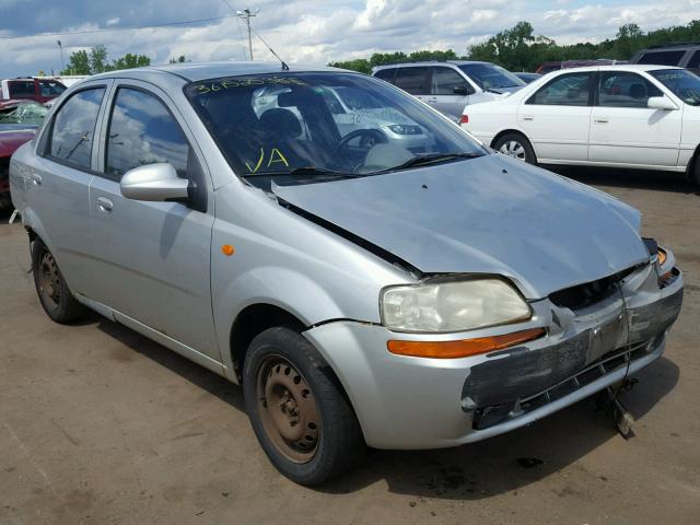 KL1TD52684B255142 - 2004 CHEVROLET AVEO SILVER photo 1