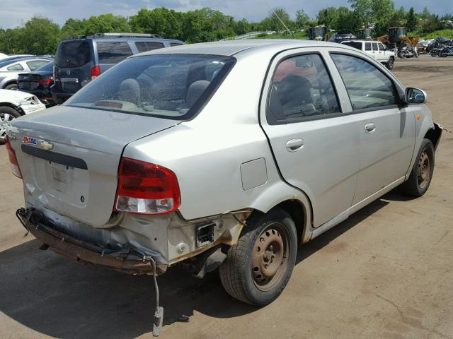 KL1TD52684B255142 - 2004 CHEVROLET AVEO SILVER photo 4