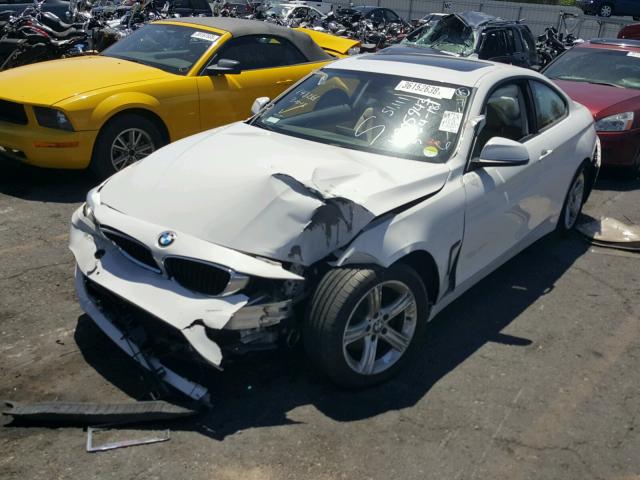 WBA3N7C58EF719416 - 2014 BMW 428 I WHITE photo 2