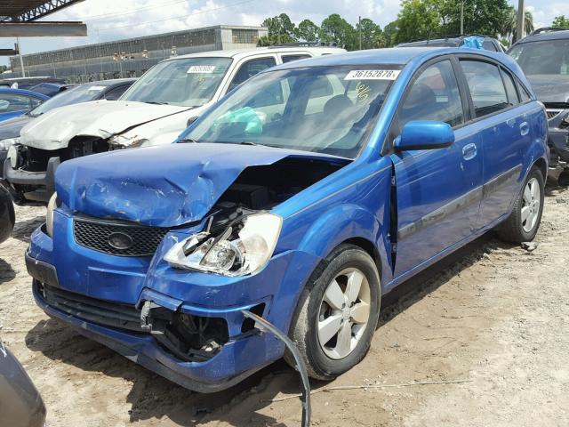 KNADE163376202166 - 2007 KIA RIO 5 SX BLUE photo 2