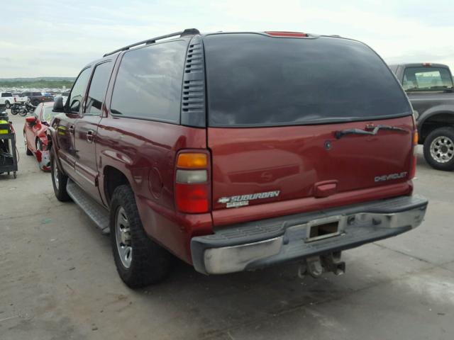 1GNEC16Z52J251576 - 2002 CHEVROLET SUBURBAN C BURGUNDY photo 3