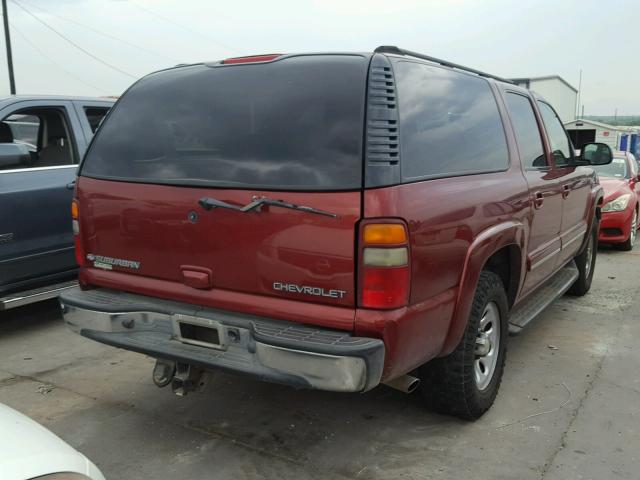 1GNEC16Z52J251576 - 2002 CHEVROLET SUBURBAN C BURGUNDY photo 4