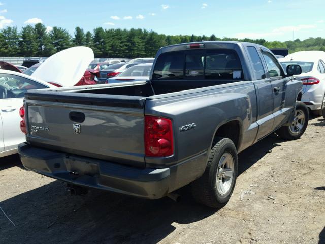 1D7HW42K28S571244 - 2008 DODGE DAKOTA SLT GRAY photo 4