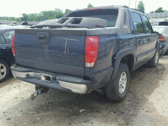 3GNEC12T04G139936 - 2004 CHEVROLET AVALANCHE BLUE photo 4