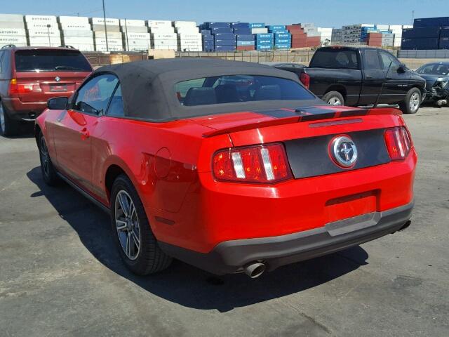 1ZVBP8EM8C5283122 - 2012 FORD MUSTANG RED photo 3