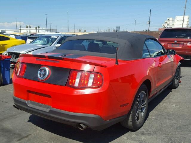 1ZVBP8EM8C5283122 - 2012 FORD MUSTANG RED photo 4