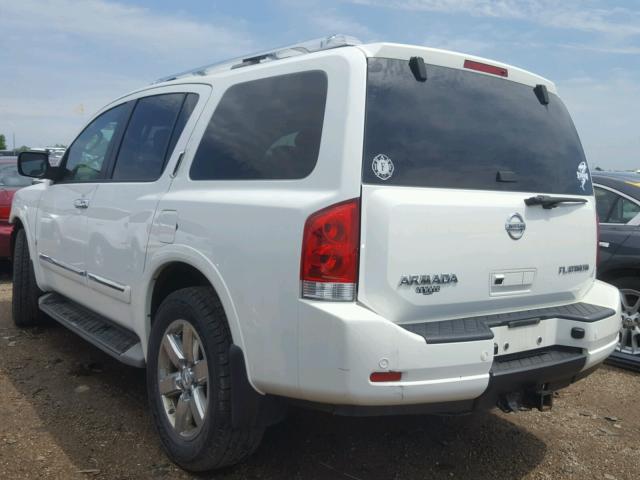 5N1AA0NE1CN612460 - 2012 NISSAN ARMADA SV WHITE photo 3