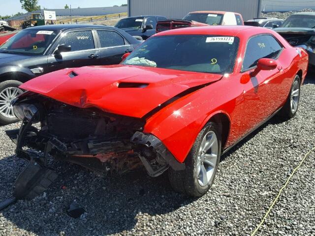 2C3CDZAG0GH168247 - 2016 DODGE CHALLENGER RED photo 2