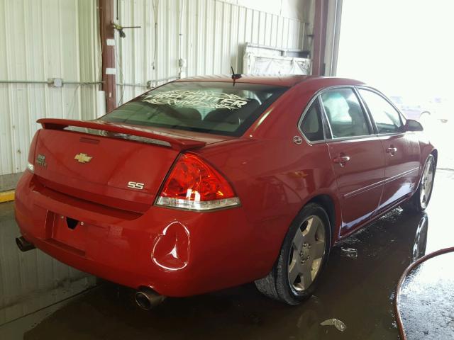 2G1WD58C281202342 - 2008 CHEVROLET IMPALA SUP 红色 照片 4