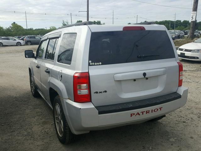 1J8FF28W27D395484 - 2007 JEEP PATRIOT SP SILVER photo 3