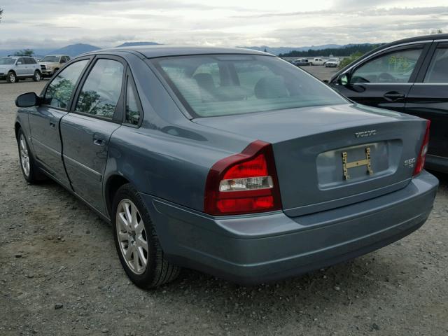 YV1TS91D621273013 - 2002 VOLVO S80 T6 TUR BLUE photo 3