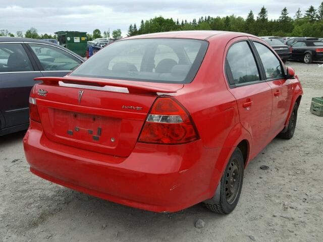 KL2TW556X7B039153 - 2007 PONTIAC WAVE LT RED photo 4