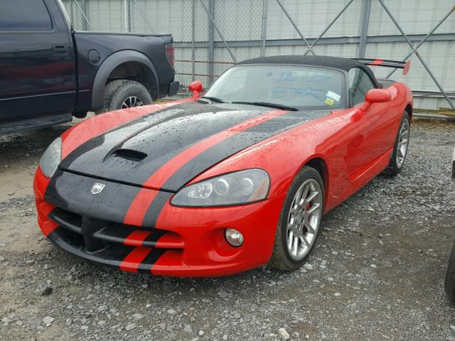 1B3JZ65ZX4V100217 - 2004 DODGE VIPER SRT- RED photo 2