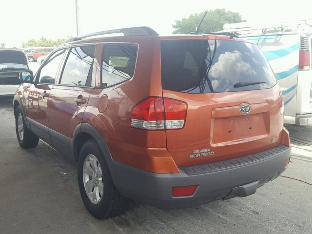 KNDJJ741495035850 - 2009 KIA BORREGO LX ORANGE photo 3