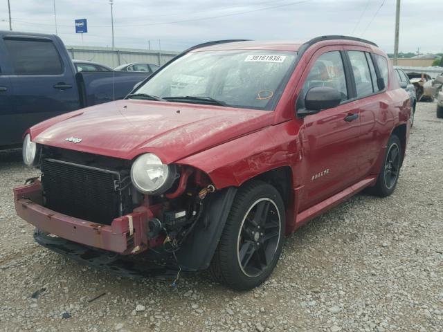 1J8FF47W78D658194 - 2008 JEEP COMPASS SP BURGUNDY photo 2