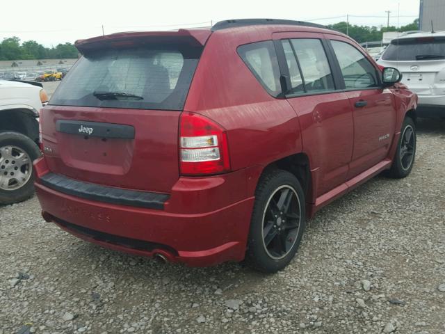 1J8FF47W78D658194 - 2008 JEEP COMPASS SP BURGUNDY photo 4