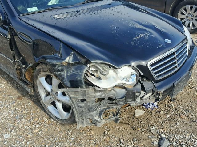 WDBRF52H06F782598 - 2006 MERCEDES-BENZ C GENERATI BLACK photo 9