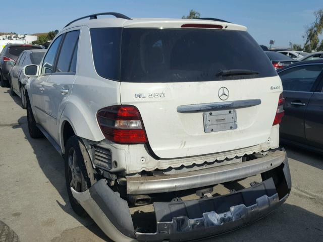 4JGBB86E18A383968 - 2008 MERCEDES-BENZ ML 350 WHITE photo 3