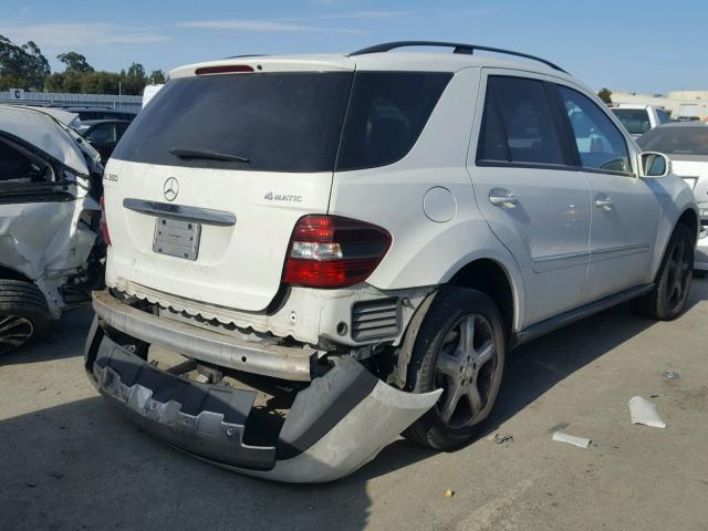 4JGBB86E18A383968 - 2008 MERCEDES-BENZ ML 350 WHITE photo 4