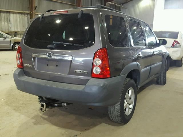 4F2YZ02Z66KM23358 - 2006 MAZDA TRIBUTE I GRAY photo 4