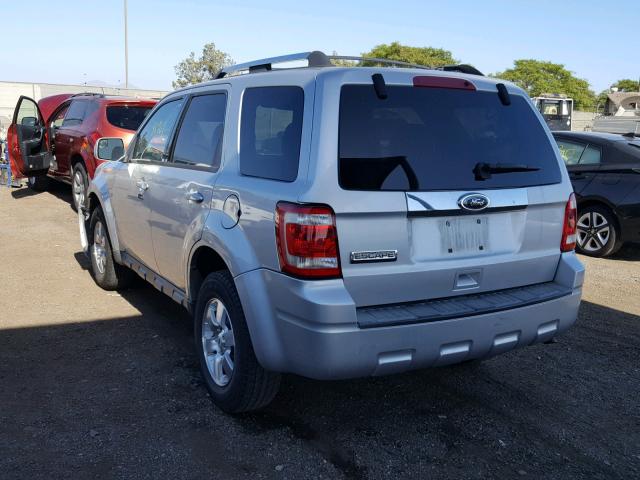 1FMCU0E73AKA45474 - 2010 FORD ESCAPE LIM SILVER photo 3