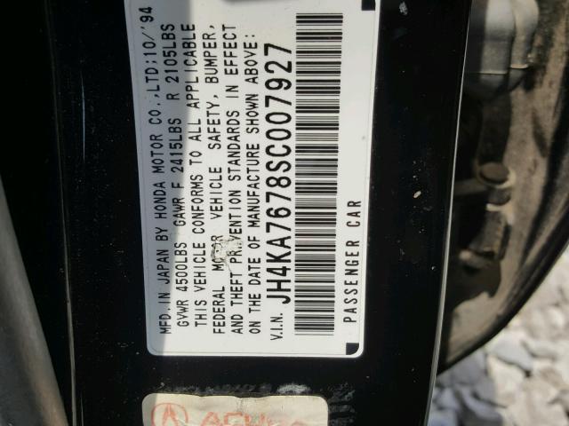 JH4KA7678SC007927 - 1995 ACURA LEGEND LS GREEN photo 10