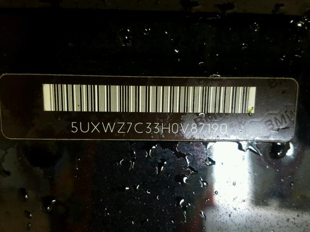 5UXWZ7C33H0V87190 - 2017 BMW X3 SDRIVE2 Қара фото 10