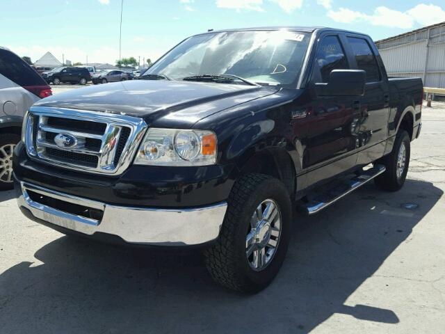 1FTRW12W57KC66576 - 2007 FORD F150 SUPER BLACK photo 2