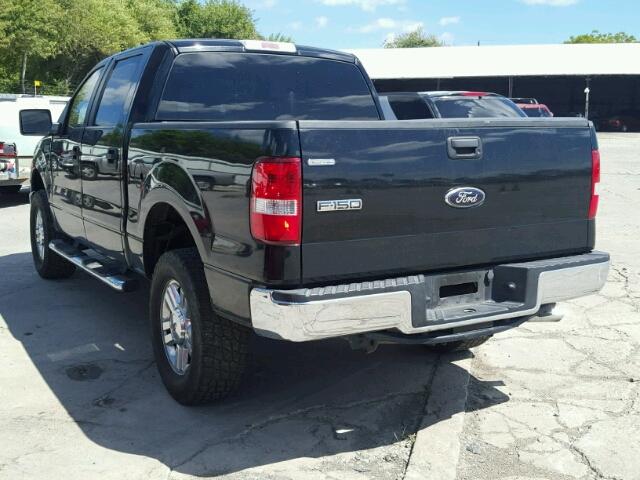 1FTRW12W57KC66576 - 2007 FORD F150 SUPER BLACK photo 3