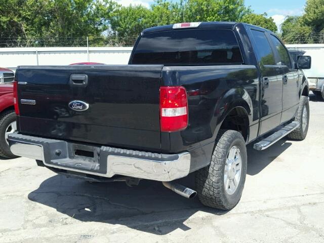 1FTRW12W57KC66576 - 2007 FORD F150 SUPER BLACK photo 4