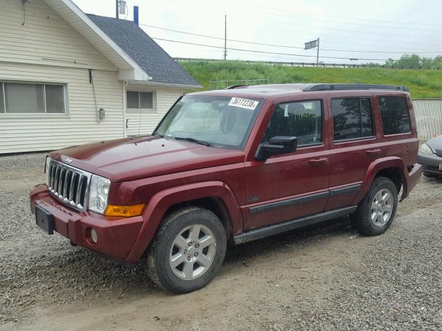 1J8HG48K97C656940 - 2007 JEEP COMMANDER RED photo 2