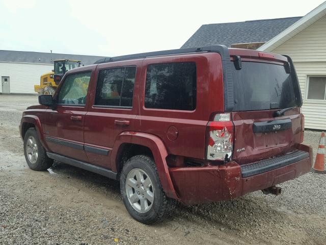 1J8HG48K97C656940 - 2007 JEEP COMMANDER RED photo 3