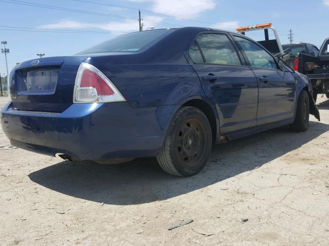 3FAFP06Z96R186194 - 2006 FORD FUSION S BLUE photo 4