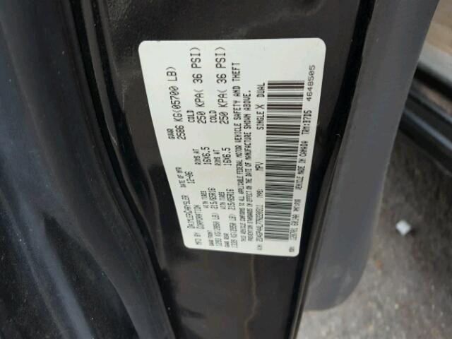 2D4GP44L77R220311 - 2007 DODGE GRAND CARA BLACK photo 10