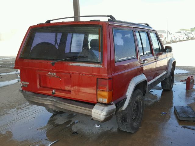 1J4FT58S7NL113075 - 1992 JEEP CHEROKEE L RED photo 4