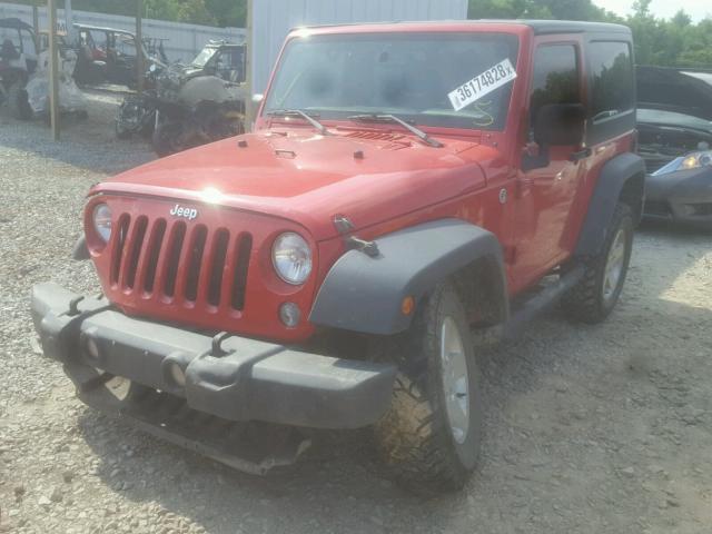 1C4AJWAGXEL159484 - 2014 JEEP WRANGLER S 红色 照片 2
