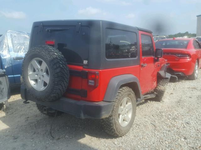 1C4AJWAGXEL159484 - 2014 JEEP WRANGLER S 红色 照片 4