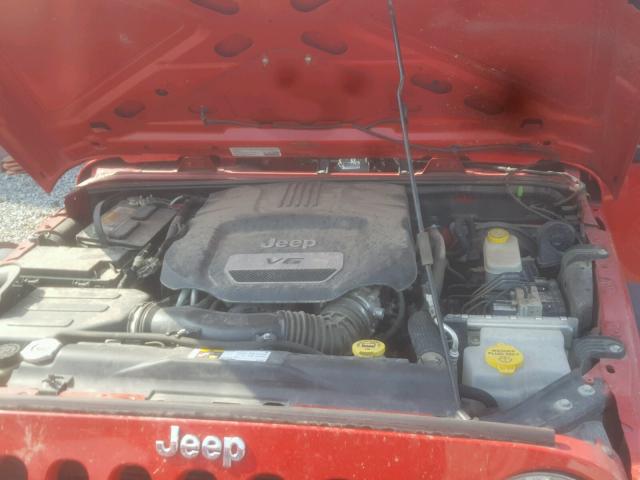 1C4AJWAGXEL159484 - 2014 JEEP WRANGLER S 红色 照片 7