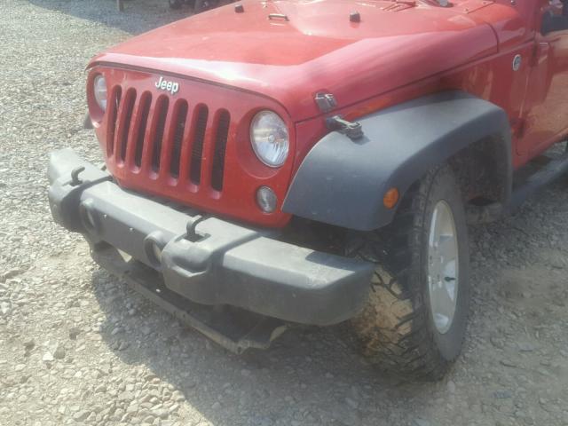 1C4AJWAGXEL159484 - 2014 JEEP WRANGLER S 红色 照片 9