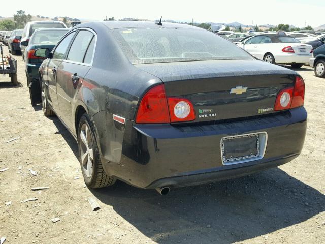 1G1ZF57599F112660 - 2009 CHEVROLET MALIBU HYB BLACK photo 3