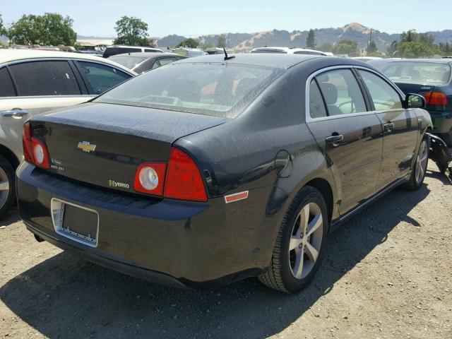 1G1ZF57599F112660 - 2009 CHEVROLET MALIBU HYB BLACK photo 4