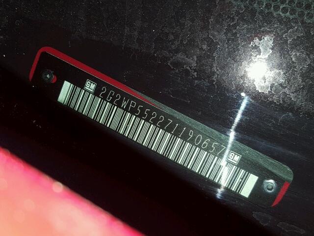 2G2WP552271190657 - 2007 PONTIAC GRAND PRIX Կարմիր լուսանկար 10